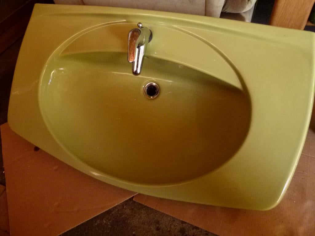 vintage wastafel lavabo xl 70er jaren, Ophalen, Huis en Inrichting