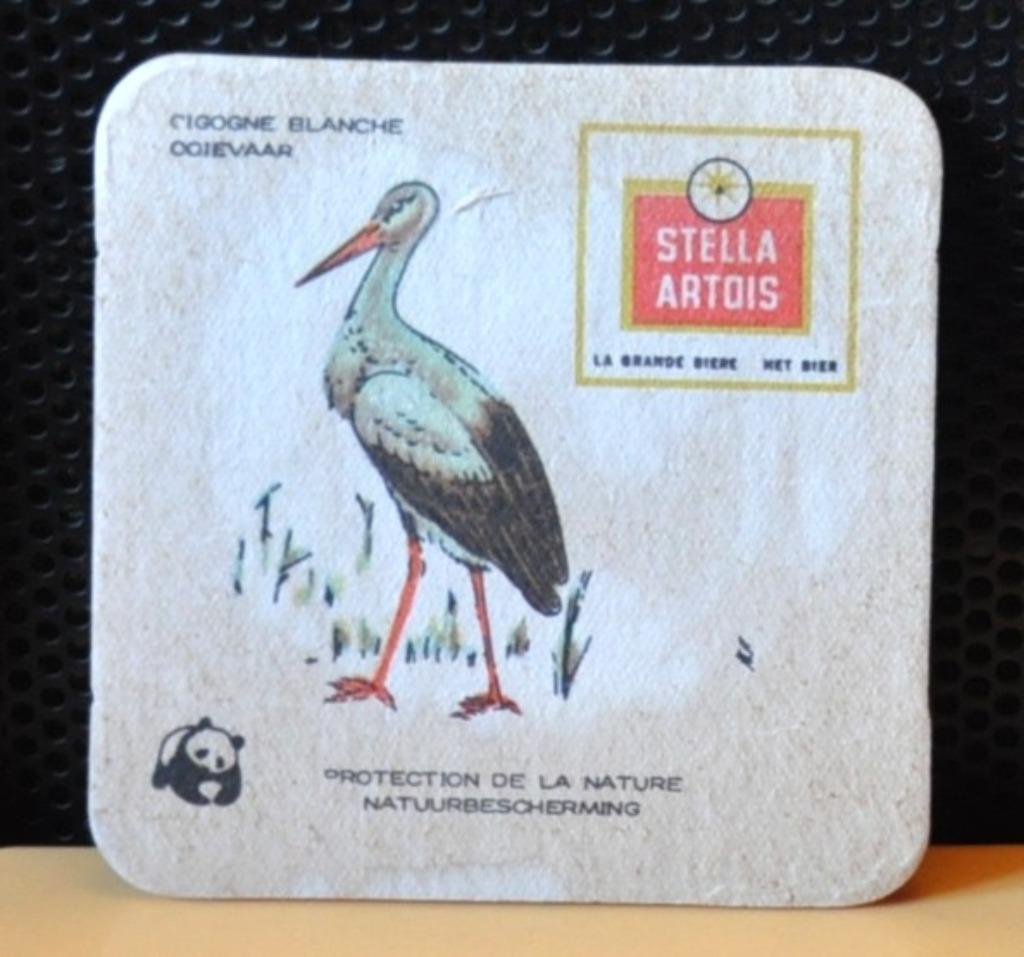 sous bock stella artois cigogne blanche (sb31), Enlèvement ou Envoi, Utilisé, Sous-bock, Stella Artois