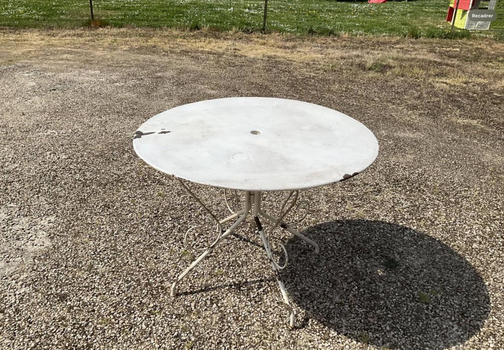 Table de jardin en fer, Enlèvement, Utilisé, Rond, Métal