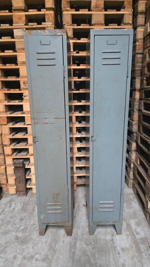 Vintage locker lockerkast hal kleerkast opbergkast metaal, Huis en Inrichting, Ophalen of Verzenden, Gebruikt