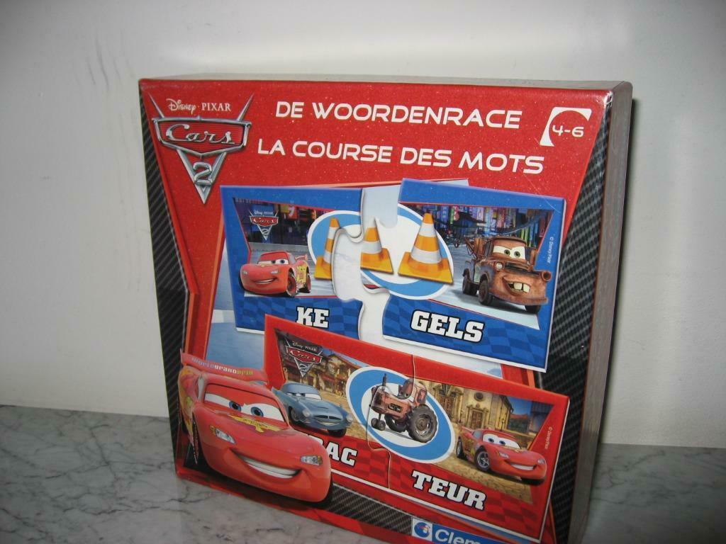 ✅  Puzzle Cars 2 - La course aux mots - 24 pièces, Ophalen of Verzenden, 10 tot 50 stukjes, Zo goed als nieuw, 4 tot 6 jaar