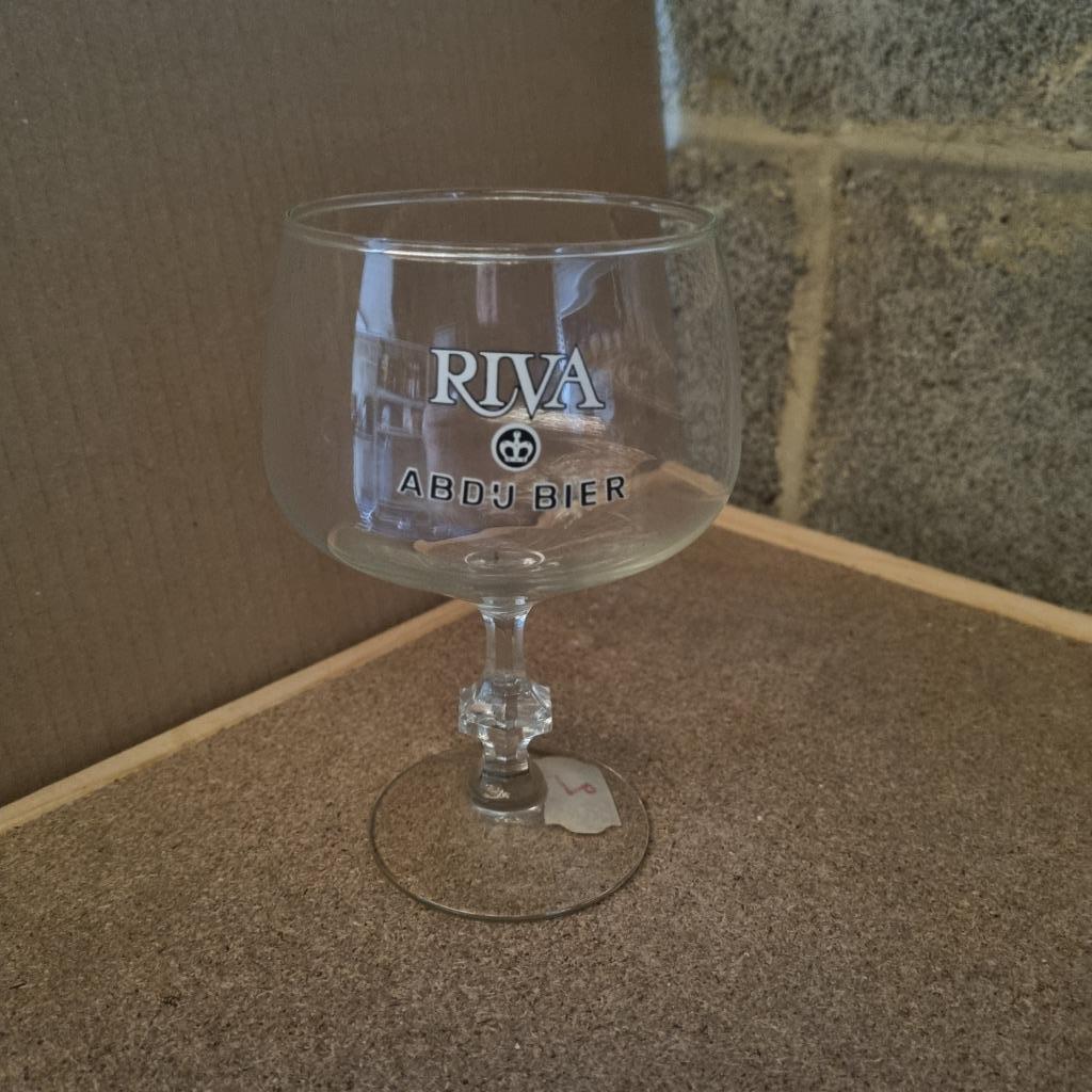 Verre Riva Abdij Bier (modèle 2), Verzamelen, Biermerken, Ophalen of Verzenden, Gebruikt, Glas of Glazen, Overige merken