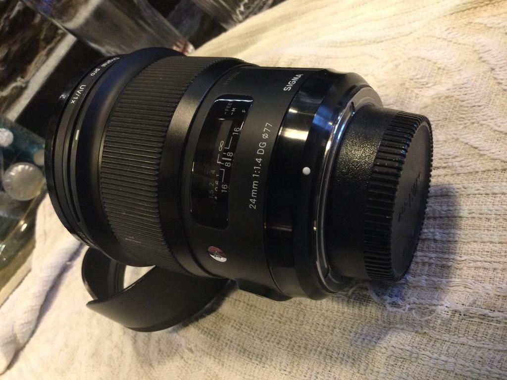 Sigma 24mm 1.4 voor nikon, Audio, Tv en Foto, Foto | Lenzen en Objectieven, Ophalen, Zo goed als nieuw