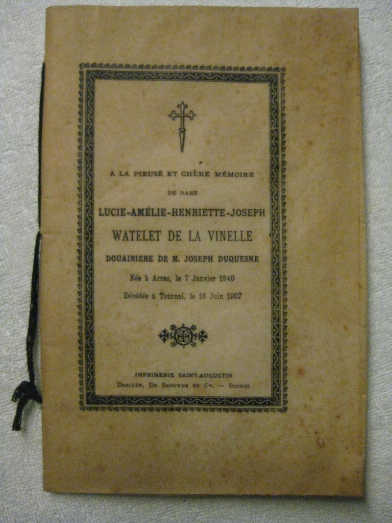 Vaulx lez Tournai Duquesne & Watelet de la Vinelle rare 1907, Enlèvement ou Envoi, Utilisé