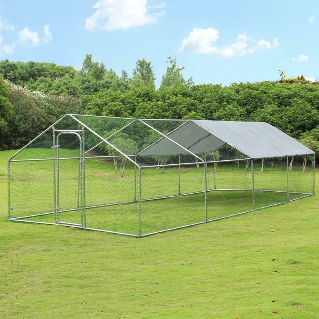 Poulailler 24m² enclos poule 8x3x2m chatière volière jardin, Envoi, Neuf, Poulailler