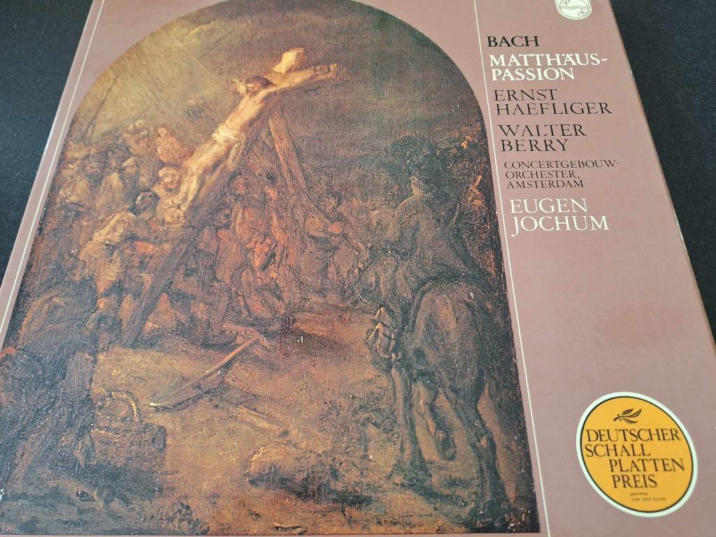 Bach / Jochum - Matthäus-Passion Box 4 x Lp's Vinyl, 12 pouces, Baroque, Enlèvement ou Envoi, Utilisé