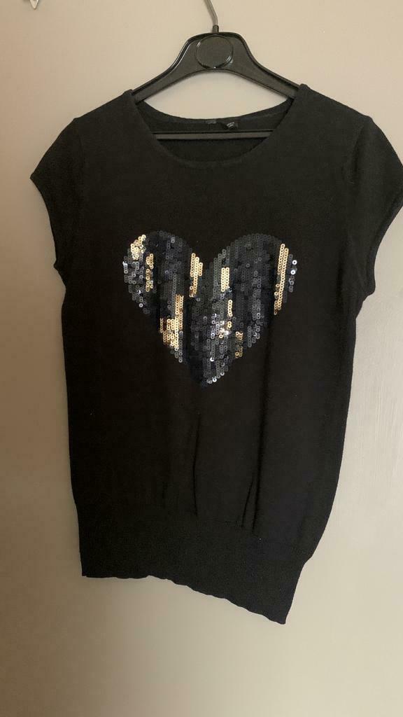 zwart t-shirt voor dames, Ophalen of Verzenden, Zo goed als nieuw, Maat 38/40 (M), Zwart