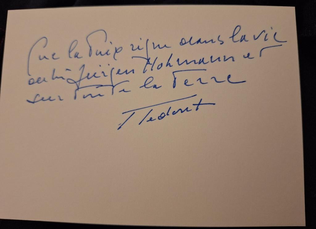 Autographe du vétéran et acteur Fernand Ledoux, Enlèvement ou Envoi
