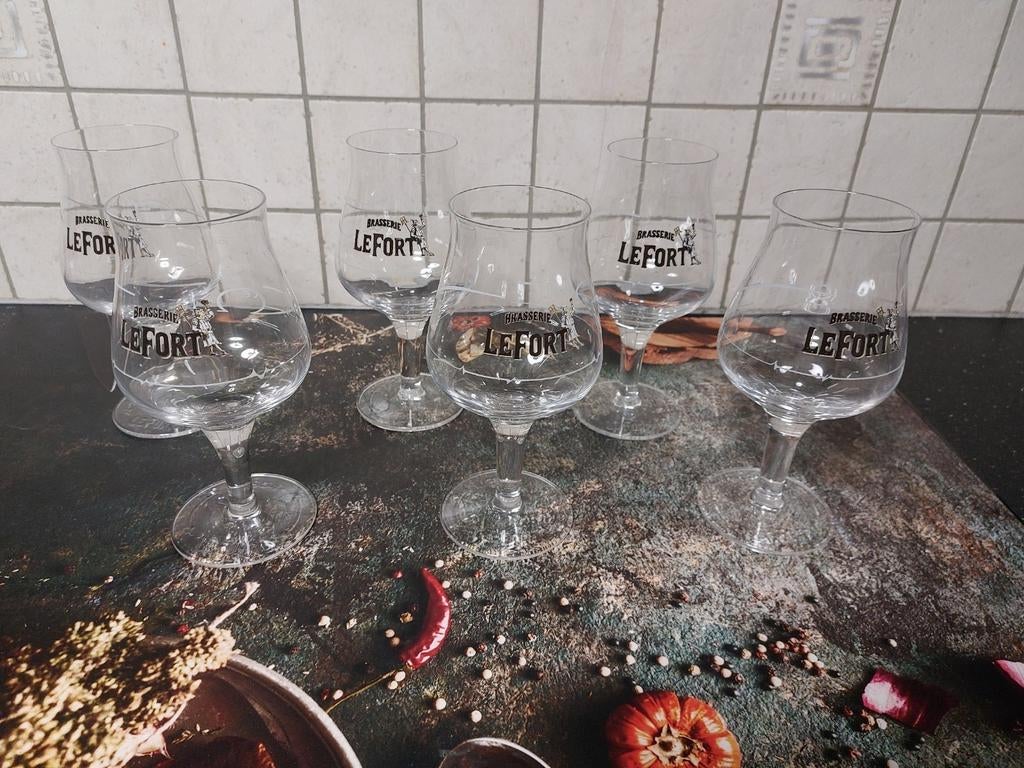 Coffret de verres triples Lefort, Enlèvement ou Envoi, Comme neuf, Verre à bière