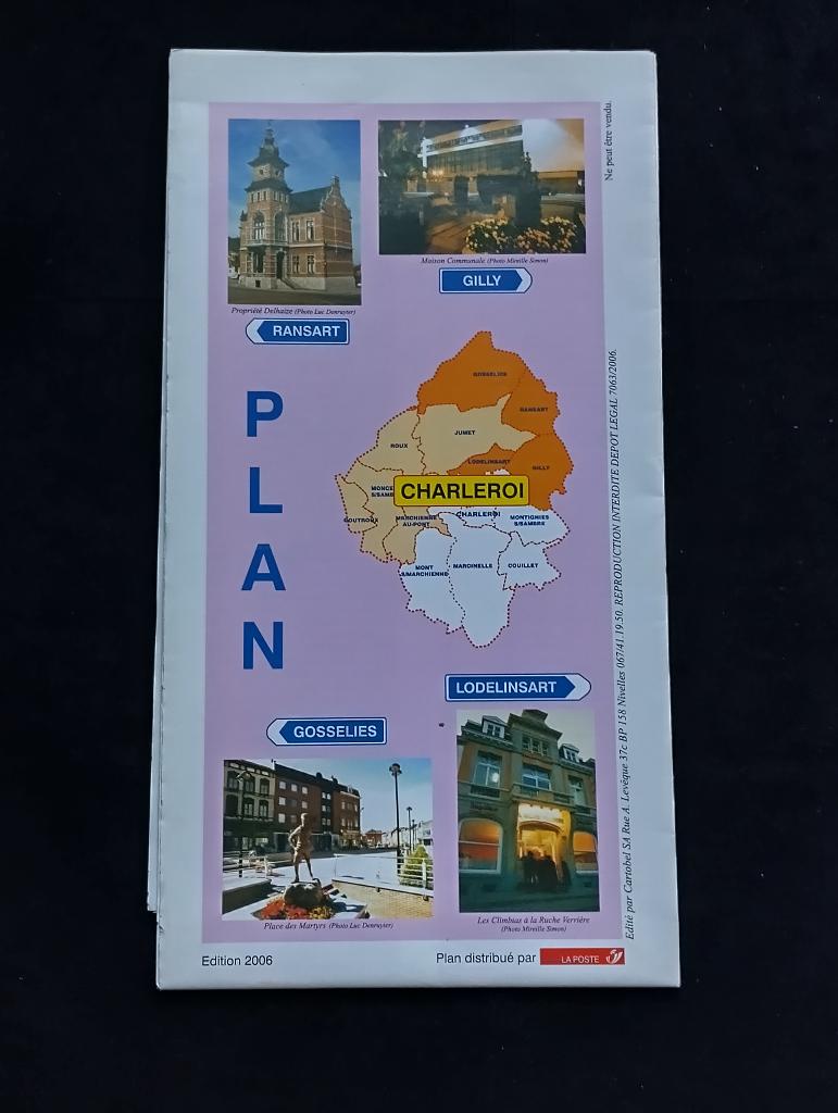 Cartobel Kaart van Charleroi Super Plan 2006, Boeken, België, Ophalen, Gelezen, 2000 tot heden