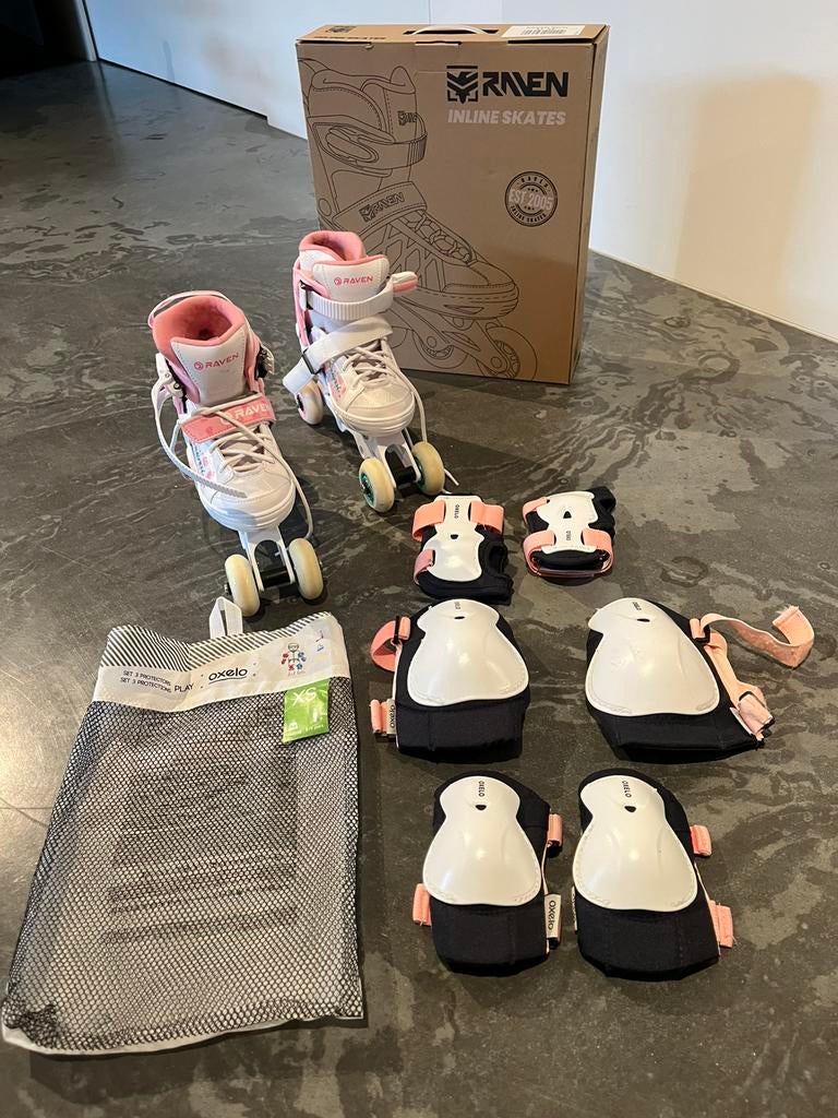 Rollerskates met bescherming, Sport en Fitness, Skeelers, Ophalen, Zo goed als nieuw, Bescherming