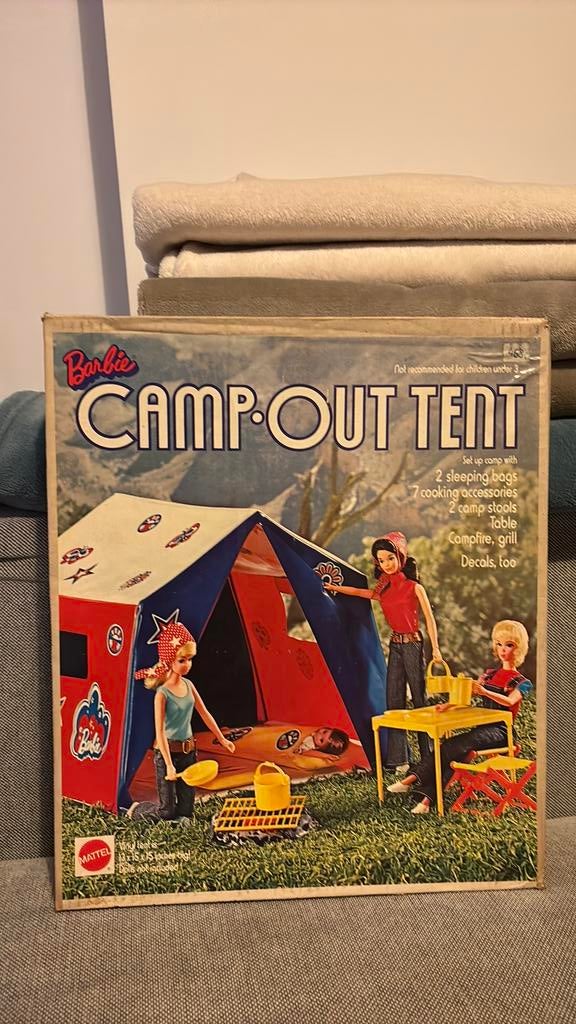 Vintage Barbie Camp-Out Tent speelset Mattel (1972), Enlèvement, Utilisé