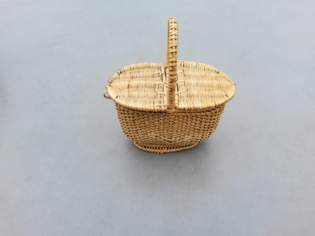 Vintage panier osier pour ancienne poupée ou autre déco, Enlèvement ou Envoi