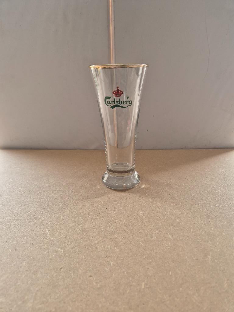 Verre Carlsberg (modèle 1), Collections, Marques de bière, Enlèvement ou Envoi, Utilisé, Verre ou Verres, Autres marques