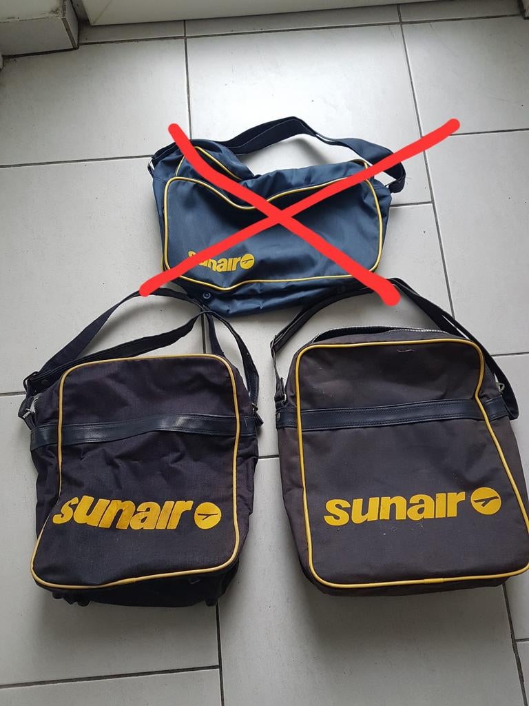 Vintage jaren '70 Sunair schoudertassen, Ophalen, Gebruikt