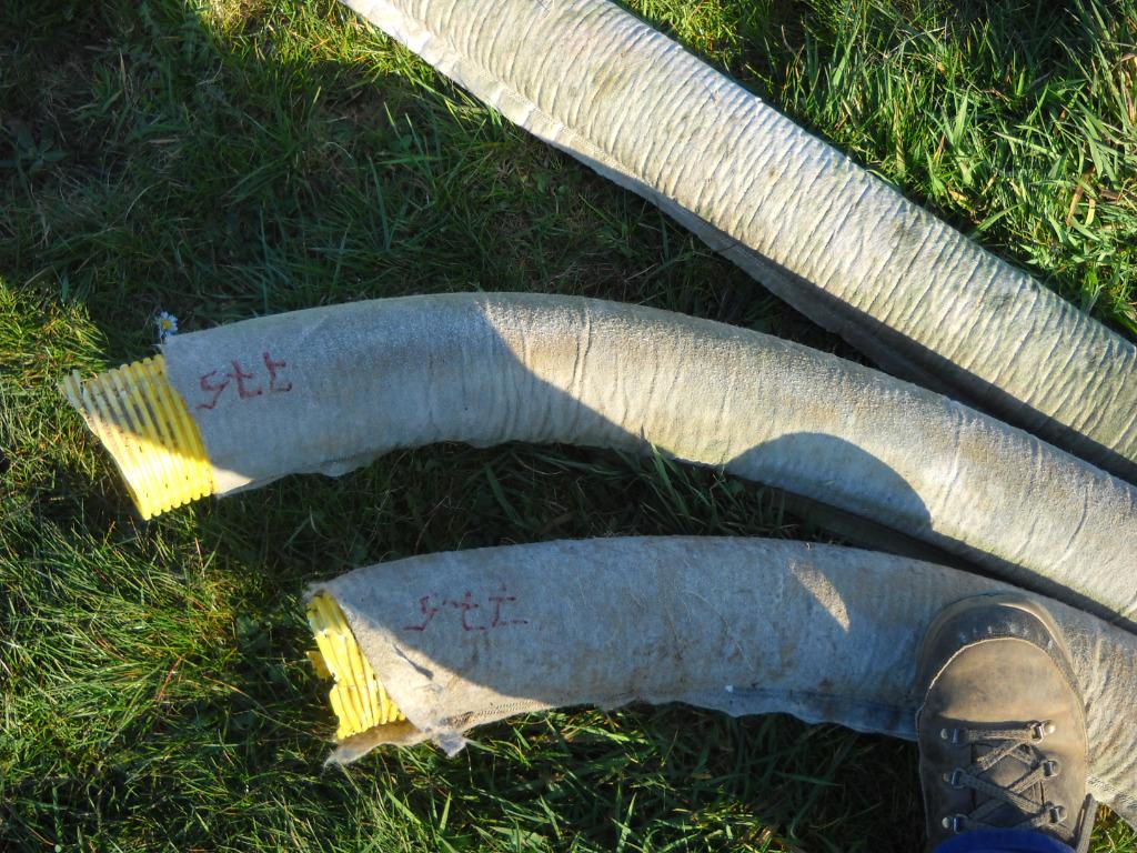 Tuyaux drainage de 10 cm enrobé., Bricolage & Construction, Tuyaux & Évacuations, Enlèvement, Comme neuf, 80 mm ou plus