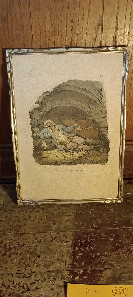 Gravure Antoine-Joseph LANGLUMÉ, 26x36, n239, Antiek en Kunst, Ophalen of Verzenden, Gravure