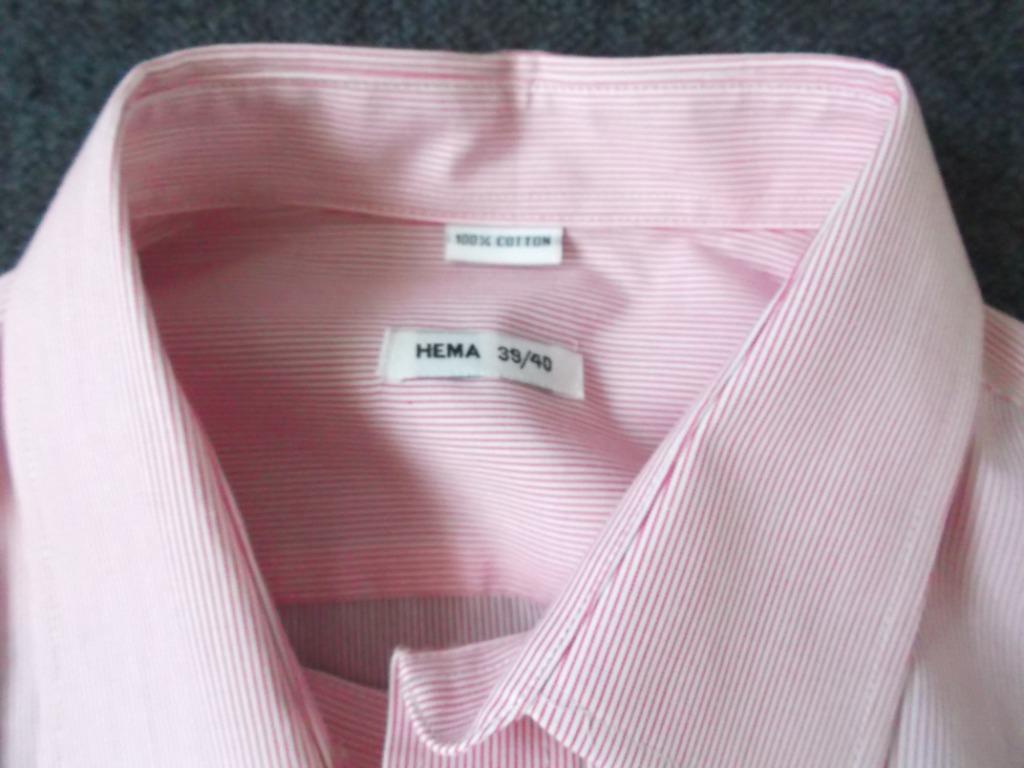 Hema overhemd rood gestreept mt.39/40 nieuw,nooit gedragen, Hema, Nieuw, Rood, Halswijdte 39/40 (M)