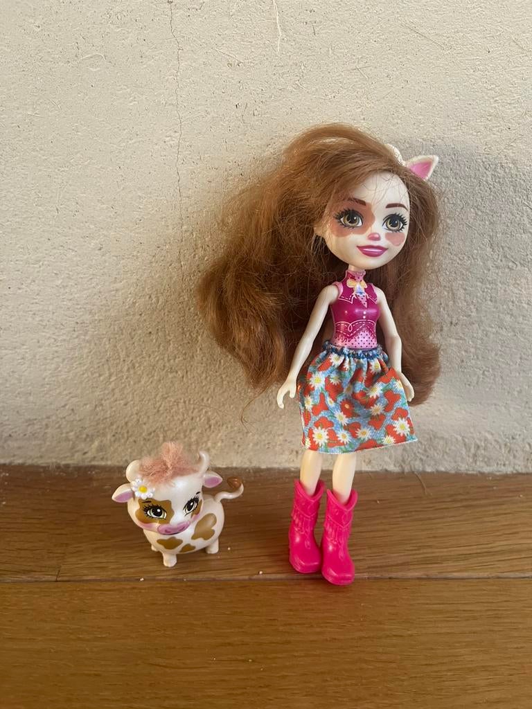 Poupée Enchantimals vache, Enlèvement, Utilisé, Garçon ou Fille