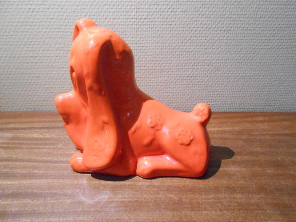 Spaarpot hond retro, Verzamelen, Spaarpotten, Ophalen of Verzenden, Gebruikt, Steen, Aardewerk of Keramiek, Dier