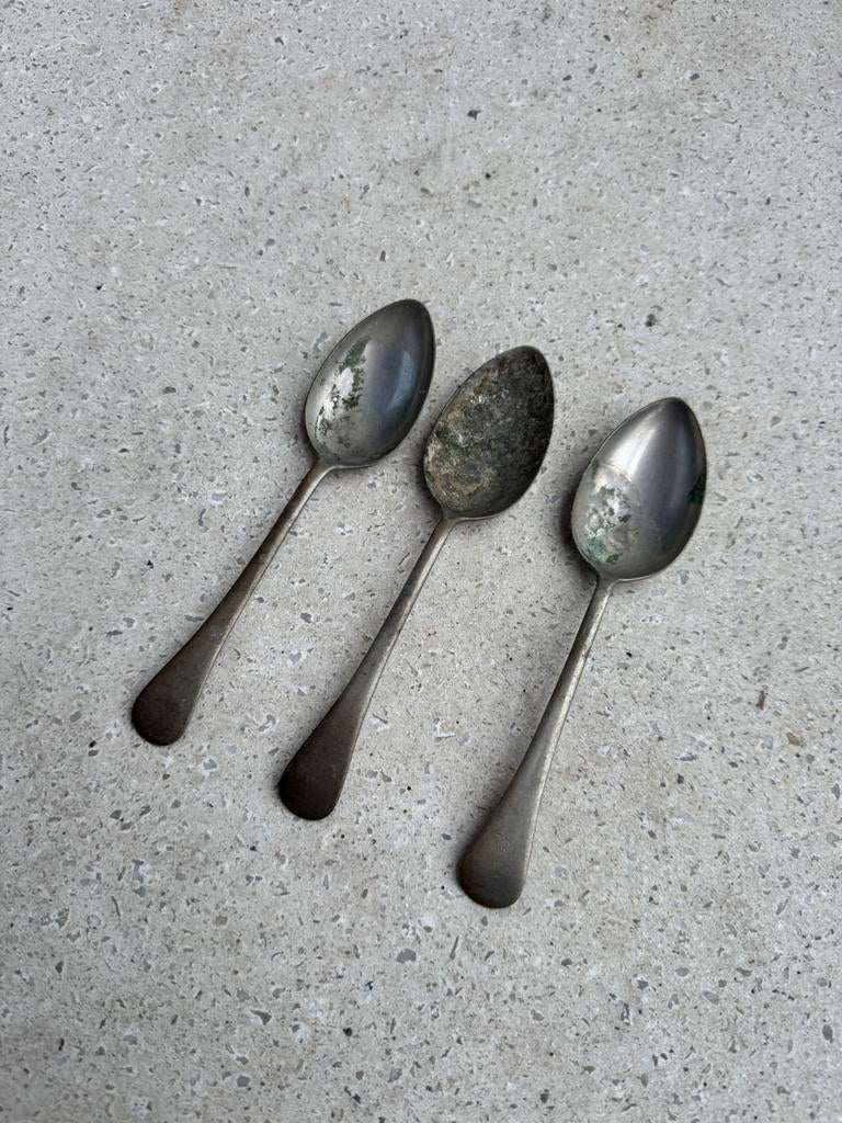 Wo2 lot van 3 Engelse lepels uit 1944, Verzamelen, Ophalen of Verzenden