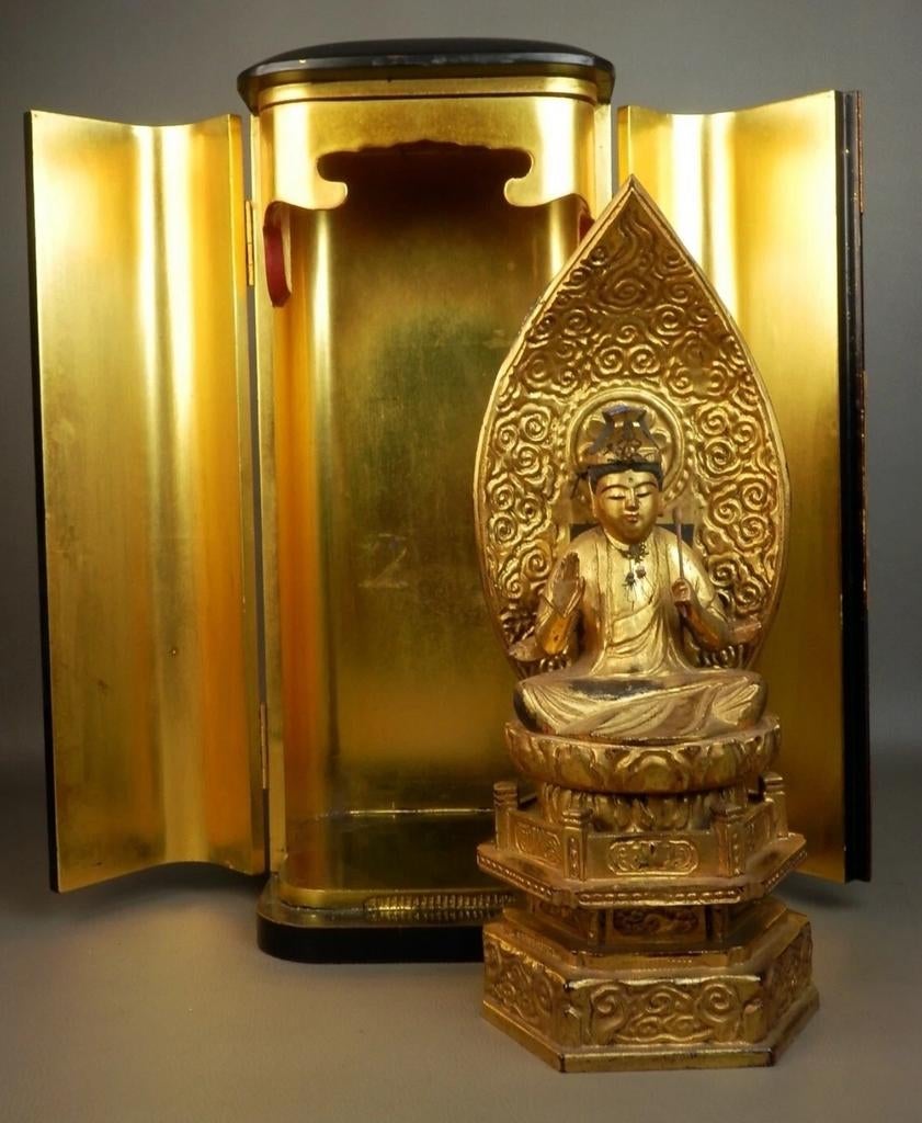 Boeddha Bodhisattva Japanse kanonnen 44.5 cm, Antiek en Kunst, Ophalen of Verzenden
