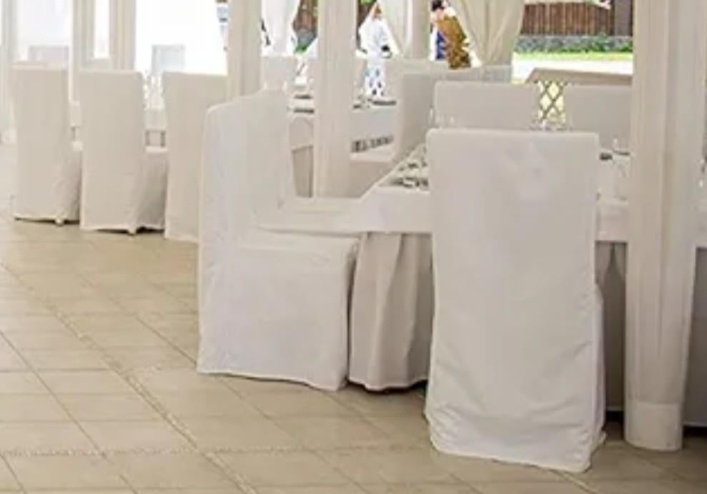 6 Chaises IKEA avec housses blanches – Très bon état, Enlèvement ou Envoi