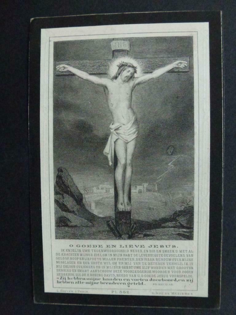 doodsprentje Van Oosterwyck Joannes  Keerbergen 1831 + Save, Collections, Envoi, Carte de condoléances