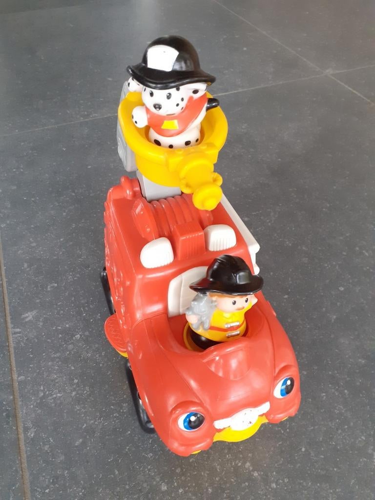 Little People brandweerwagen met 2 poppetjes en geluid., Kinderen en Baby's, Speelgoed | Fisher-Price, Ophalen of Verzenden, Zo goed als nieuw