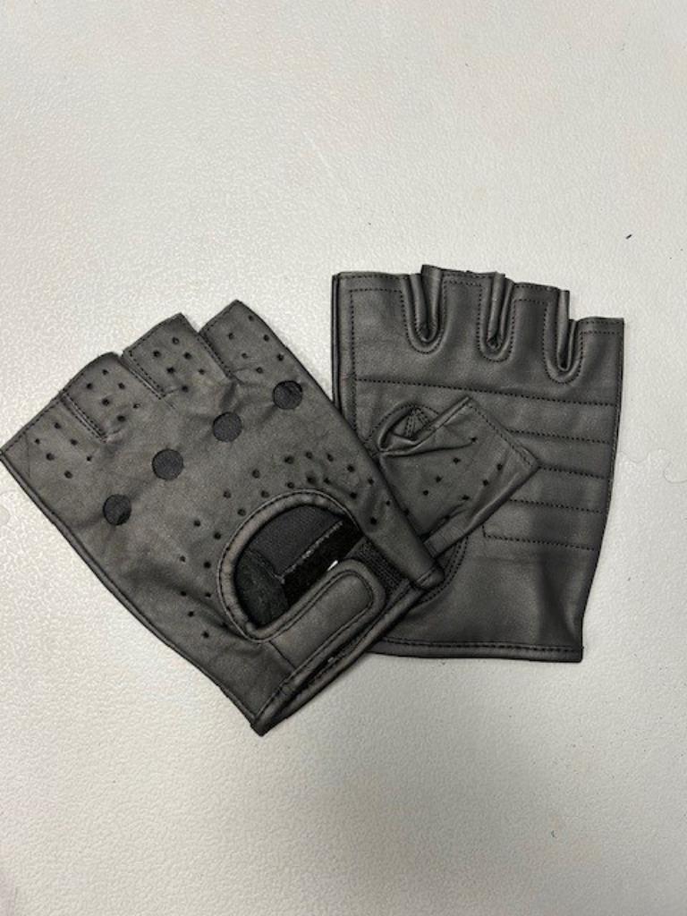 Vingerloze lederen handschoenen -  chopper - auto - cart, Motoren, Kleding | Motorkleding, ., Ophalen of Verzenden, ., Handschoenen