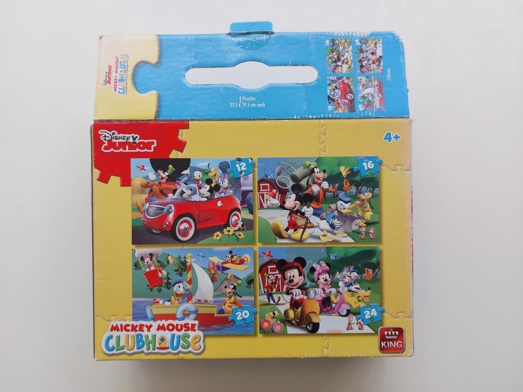 Puzzle Mickey Mouse 4 en 1 Disney, Enlèvement ou Envoi, Plus de 50 pièces, Utilisé, 4 à 6 ans