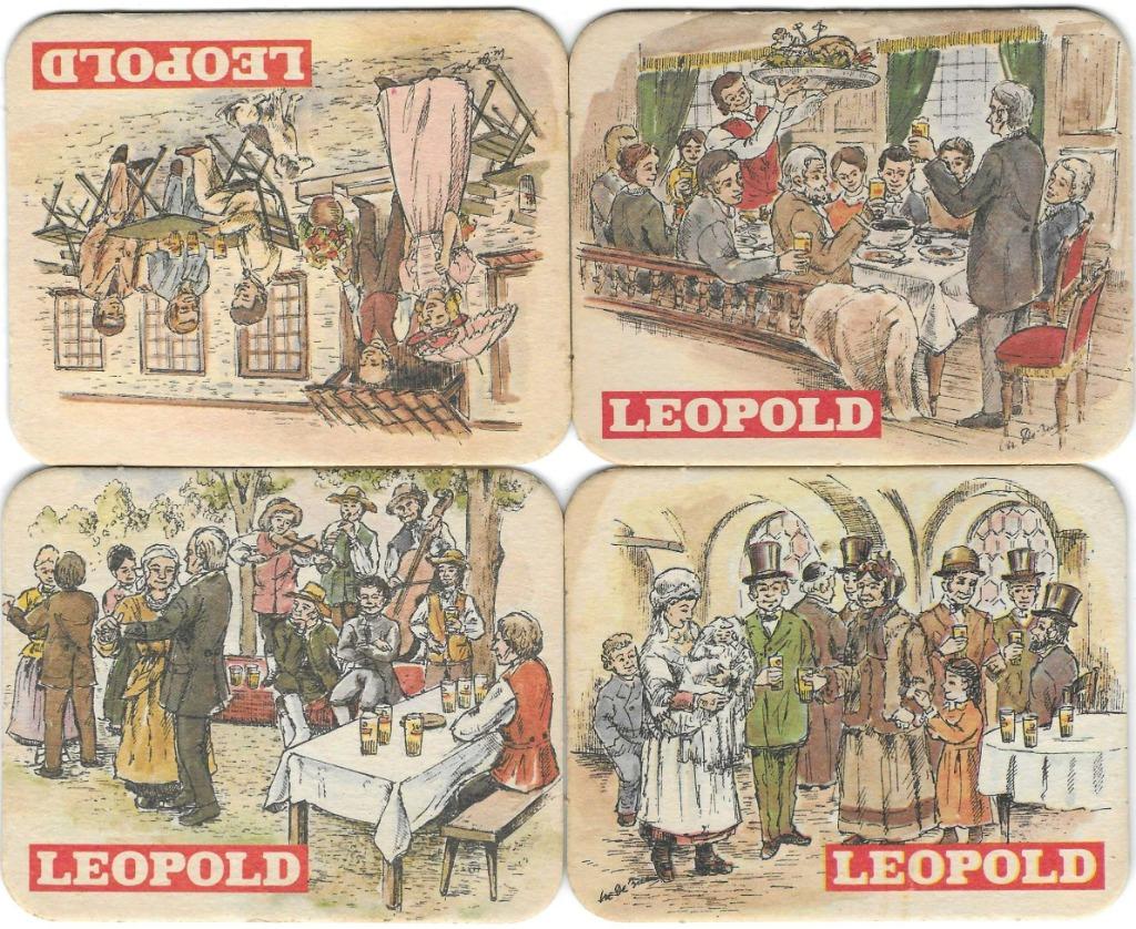 bierviltjes 6st Leopold feesten, Verzamelen, Verzenden