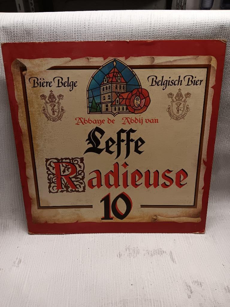 Kartonnen bord Leffe radieuse, Enlèvement ou Envoi, Utilisé, Panneau publicitaire