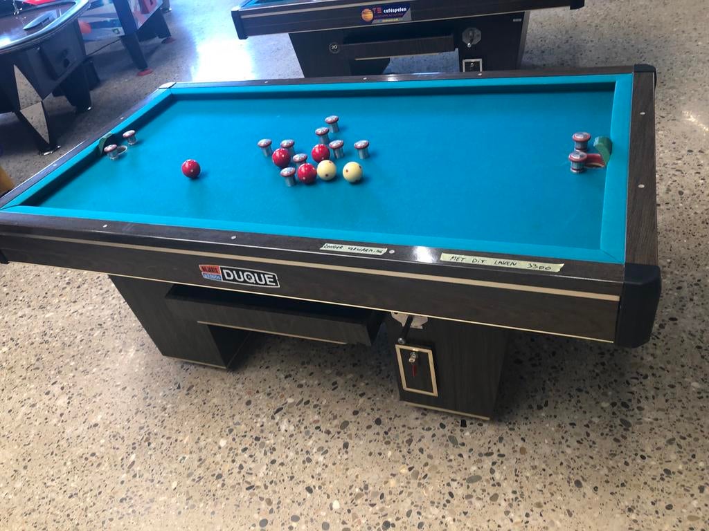 6 x billard à bouchons Duque à partir de 2250 euro, Sports & Fitness, Billards & Billards américains, Enlèvement ou Envoi, Utilisé
