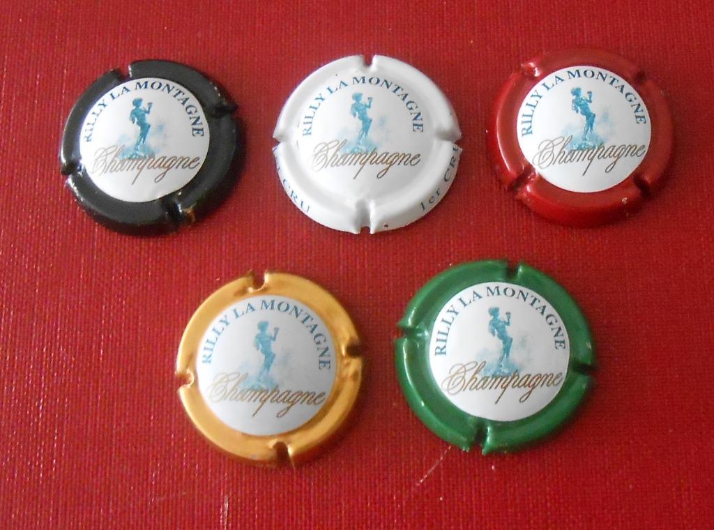 5 champagnecapsules - Rilly la montagne, Verzamelen, Overige Verzamelen, Ophalen of Verzenden, Gebruikt