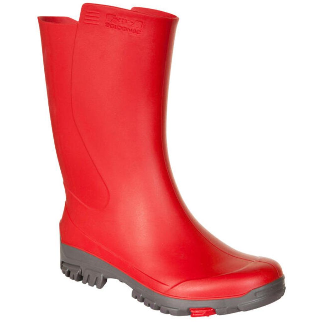 Bottes de pluie rouge 27/28, Decathlon, Enlèvement, Utilisé, Bottes