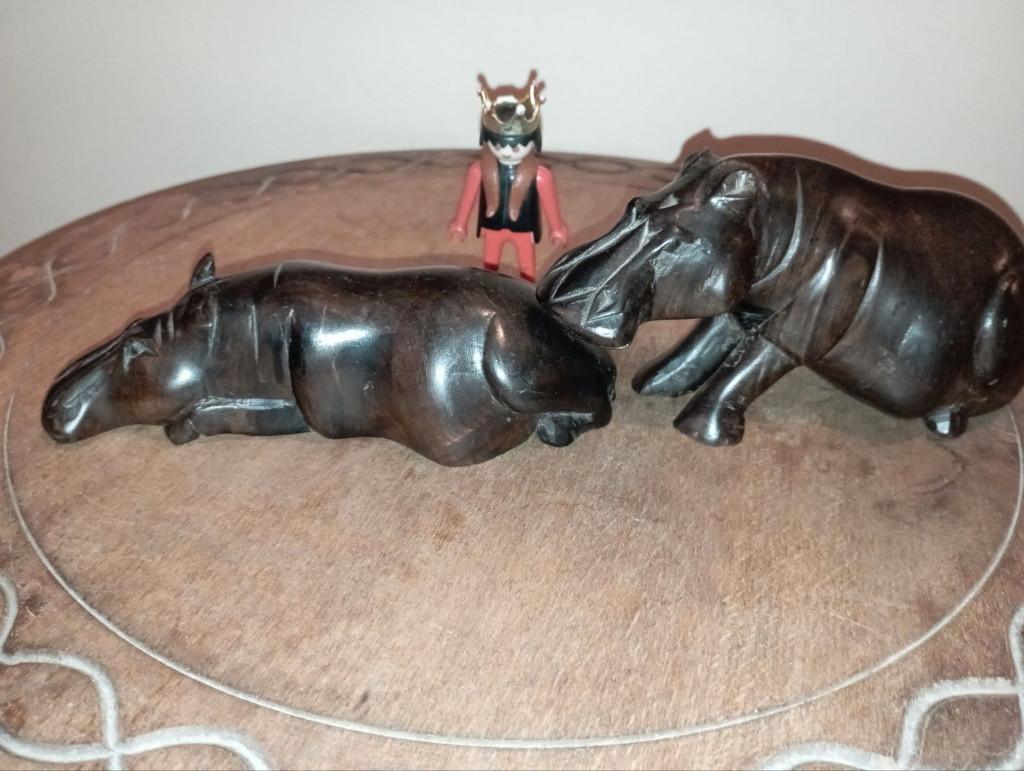 674) Forma hippopotami non excusat mores hippopotami, Antiek en Kunst, Kunst | Beelden en Houtsnijwerken, Ophalen of Verzenden