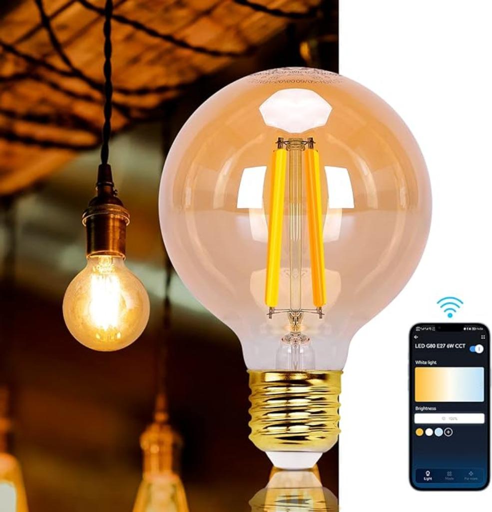 Ampoule à filament Aigostar Alexa Vintage. E27 G80 6 W, Enlèvement ou Envoi, Neuf, Ampoule