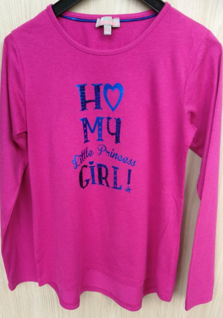 T-shirt à manches longues fuchsia - Lisa Rose - taille 152, Enlèvement ou Envoi, Chemise ou À manches longues, Comme neuf, Lisa Rose