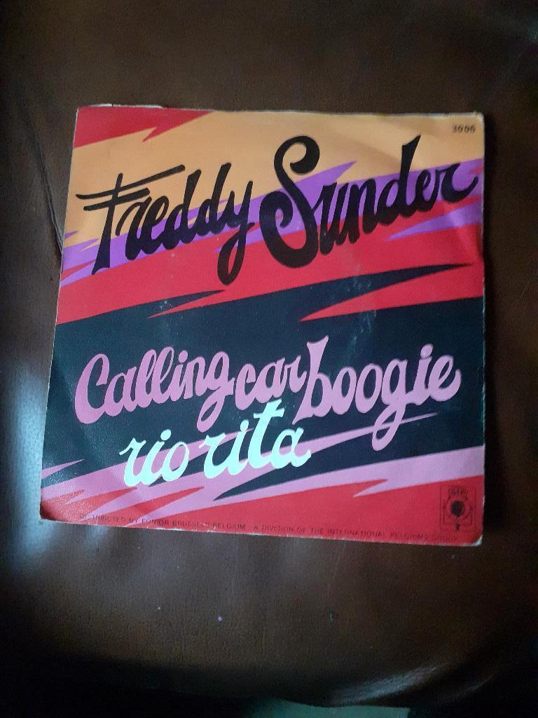 45T Freddy Sunder : Calling car boogie / Riio Rita (Belpop), Cd's en Dvd's, Ophalen of Verzenden