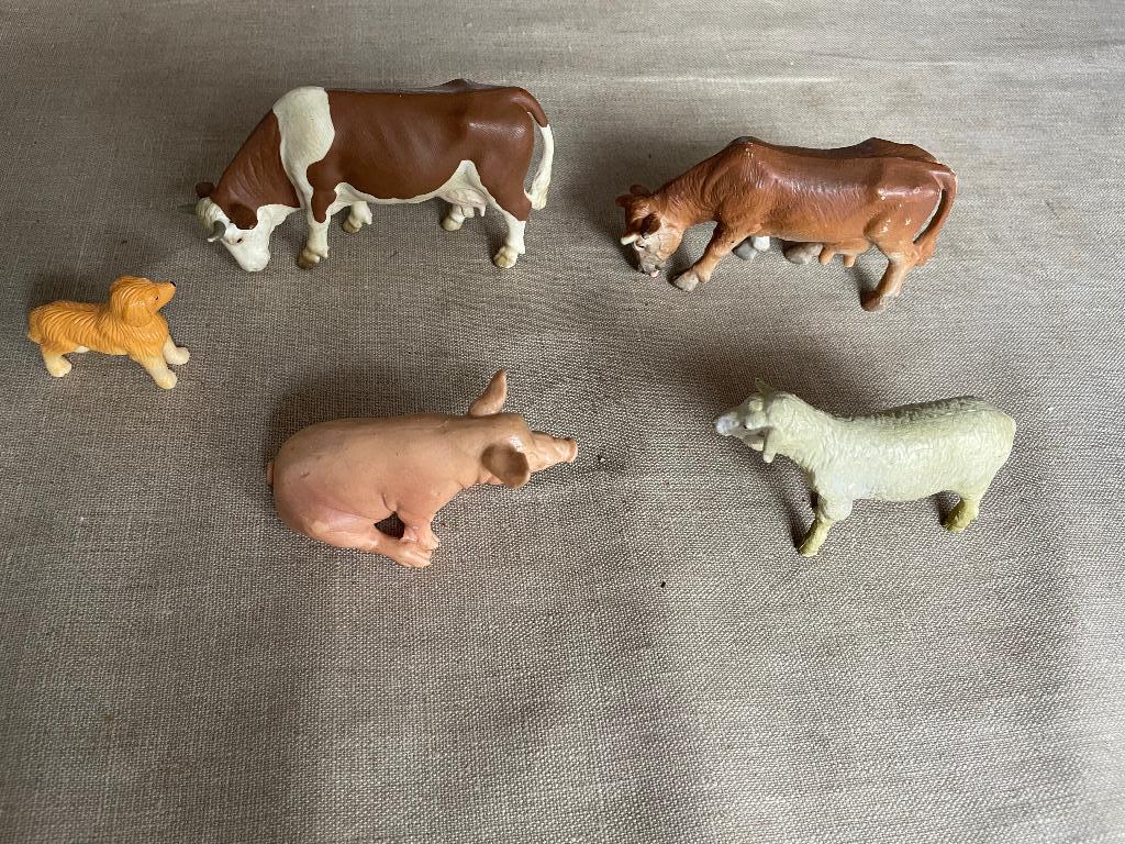 4 animaux de la ferme figurines SCHLEICH, Kinderen en Baby's, Speelgoed | Actiefiguren, Ophalen, Gebruikt