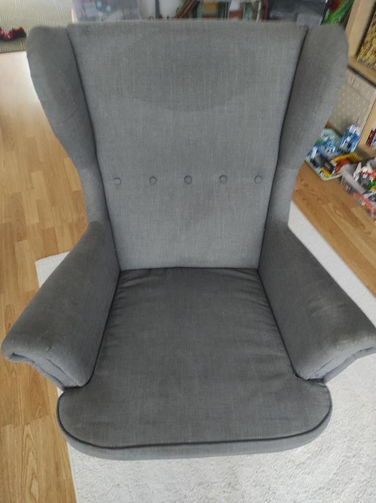 IKEA STRANDMON grijze fauteuil, Huis en Inrichting, Ophalen, Grijs