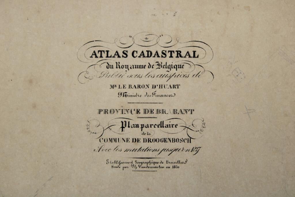 oude kaart van Drogenbos, Ph. Vandermaelen, 19de E, Antiek en Kunst, Ophalen of Verzenden