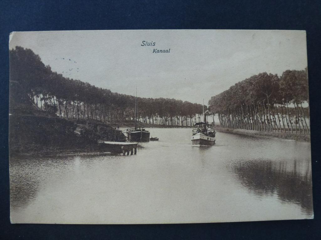 oude prentkaart  Sluis kanaal ( Nederland ), Verzenden, Voor 1920, Gelopen, Overig Europa