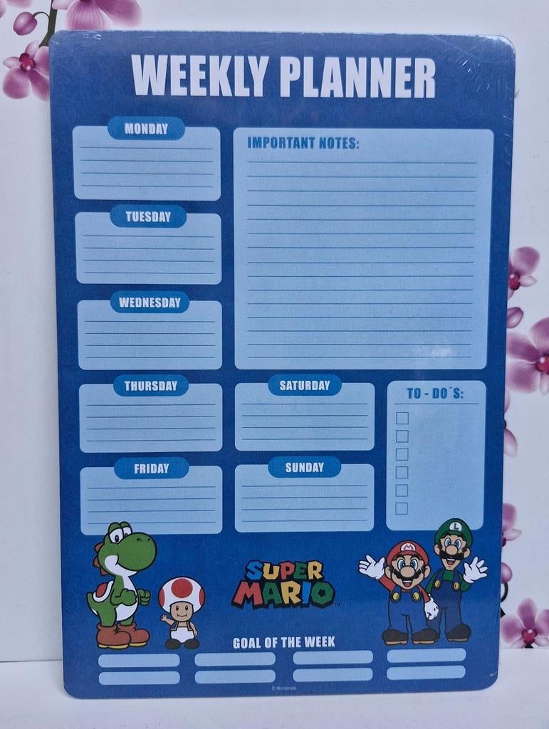💙 Super Mario WeekPlanner « Nouveau », Enlèvement ou Envoi, Neuf, Autres types