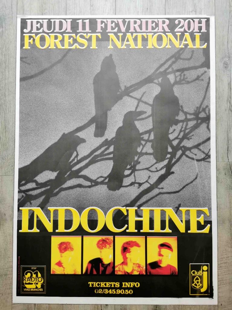 INDOCHINE - AFFICHE ORIGINALE - 70/100 CM, Enlèvement ou Envoi, Rectangulaire vertical, Comme neuf, Musique