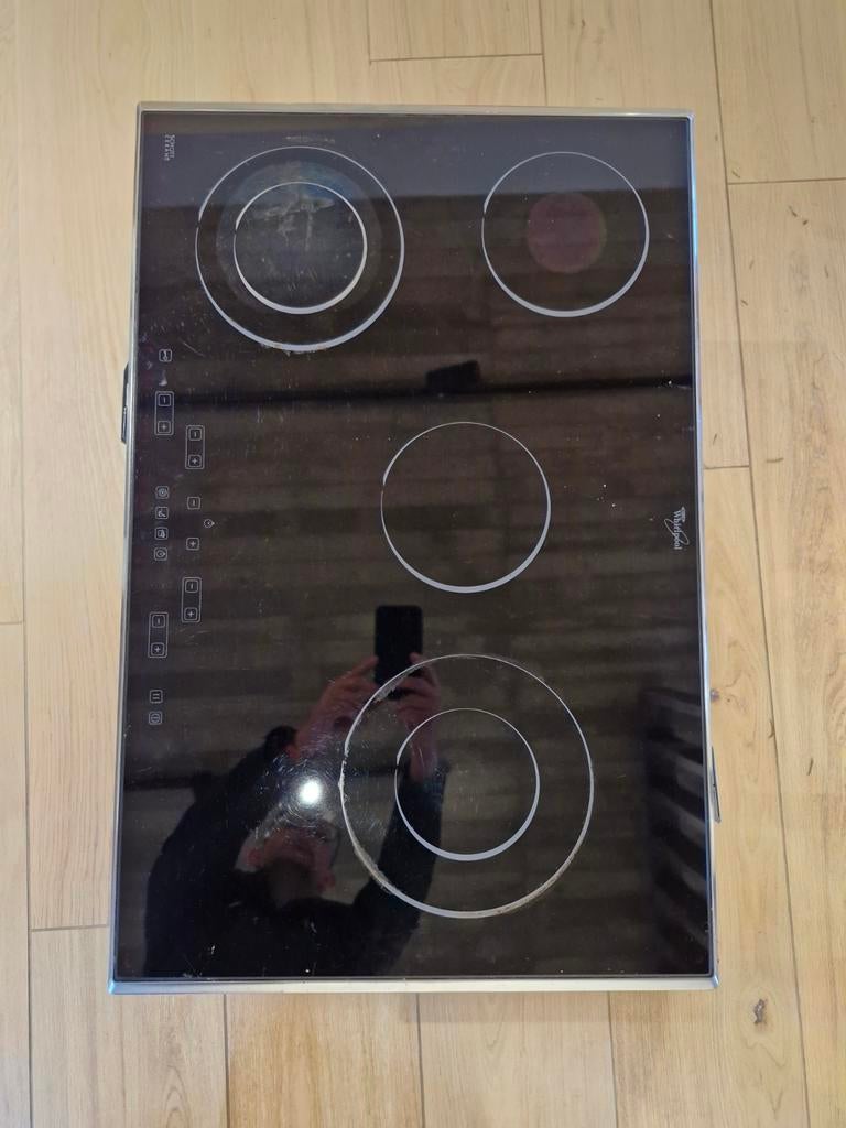Table de cuisson vitrocéramique Whirlpool AKT 890/IX, Electroménager, Tables de cuisson, Enlèvement, 4 zones de cuisson