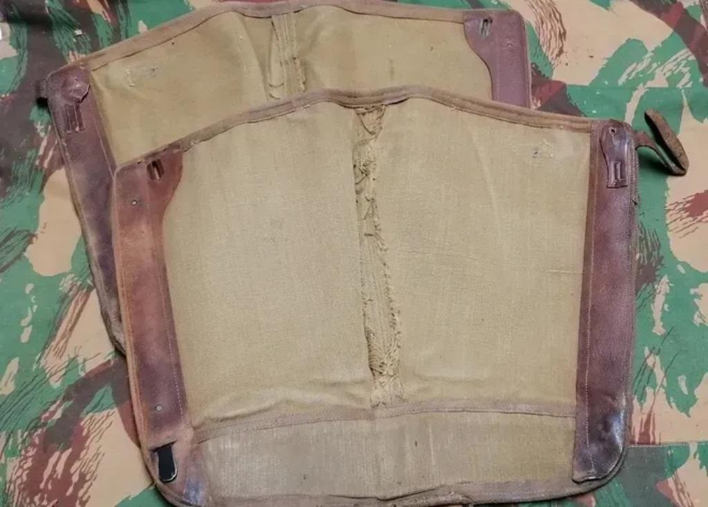 Guêtres toile cuir militaire WW2, Collections, Envoi