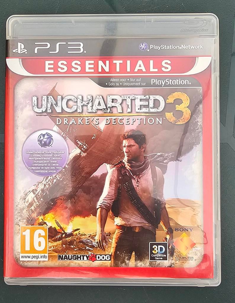 PS3 Playstation Uncharted 3 Dragon's Deception Naughty Dog, Online, Enlèvement ou Envoi, 1 joueur, Aventure et Action