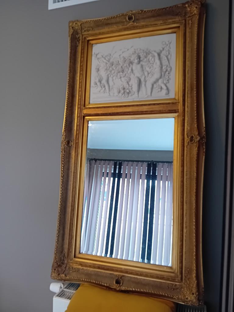 Trumeau met marmer Francois Duquesnoy Paris 1892, Ophalen, Rechthoekig, 50 tot 100 cm, 100 tot 150 cm
